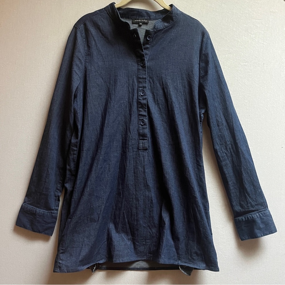 Universal Standard Dark Blue Denim Tunic Shirt Sz 2XS